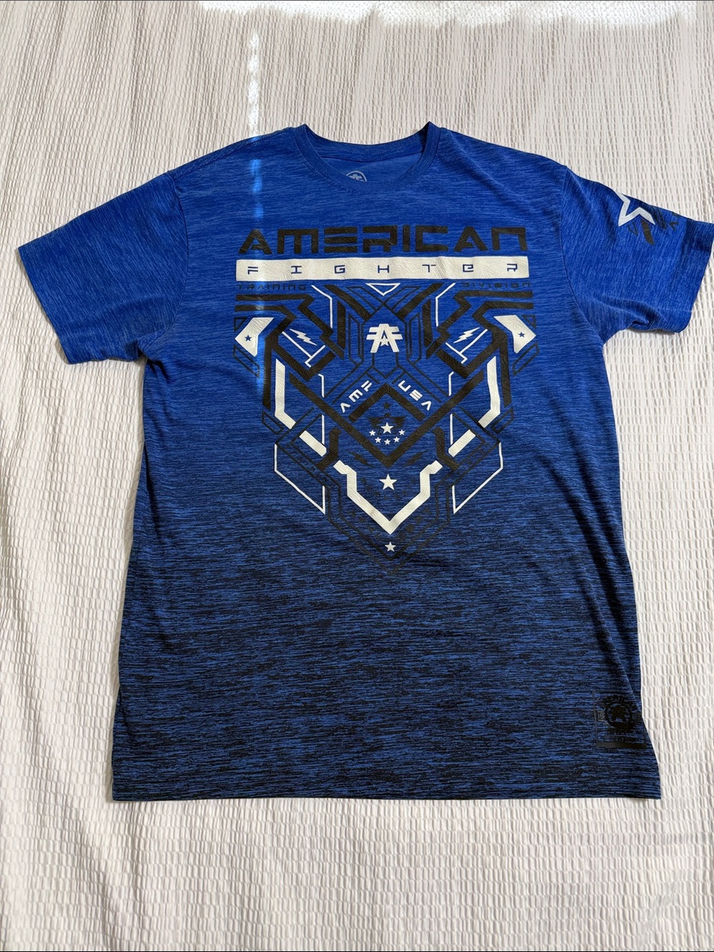 American Fighter Blue Ombre Graphic Short Sleeve Tee